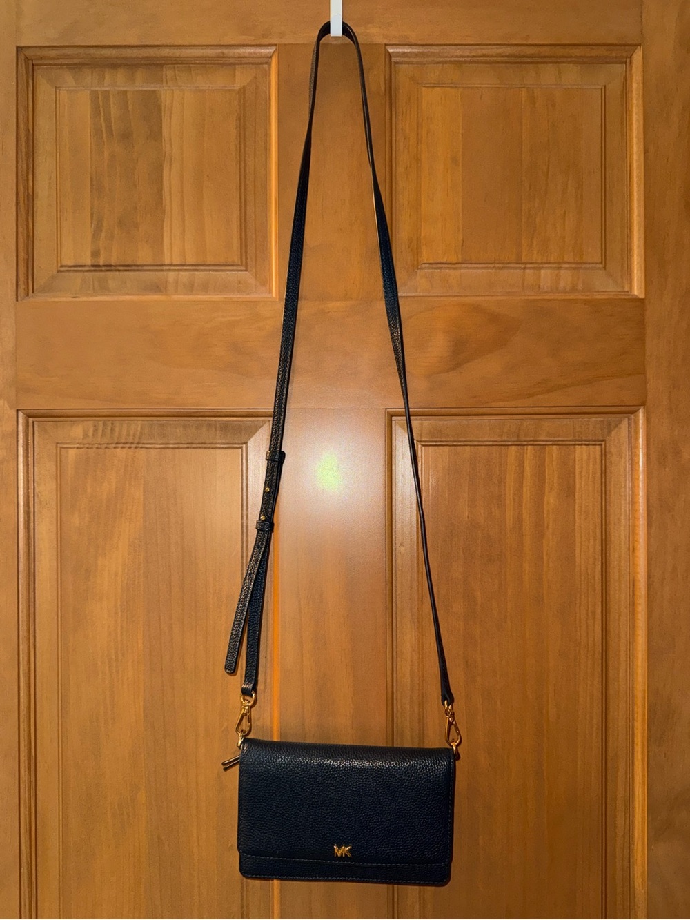 Michael Kors Navy Leather Crossbody Bag